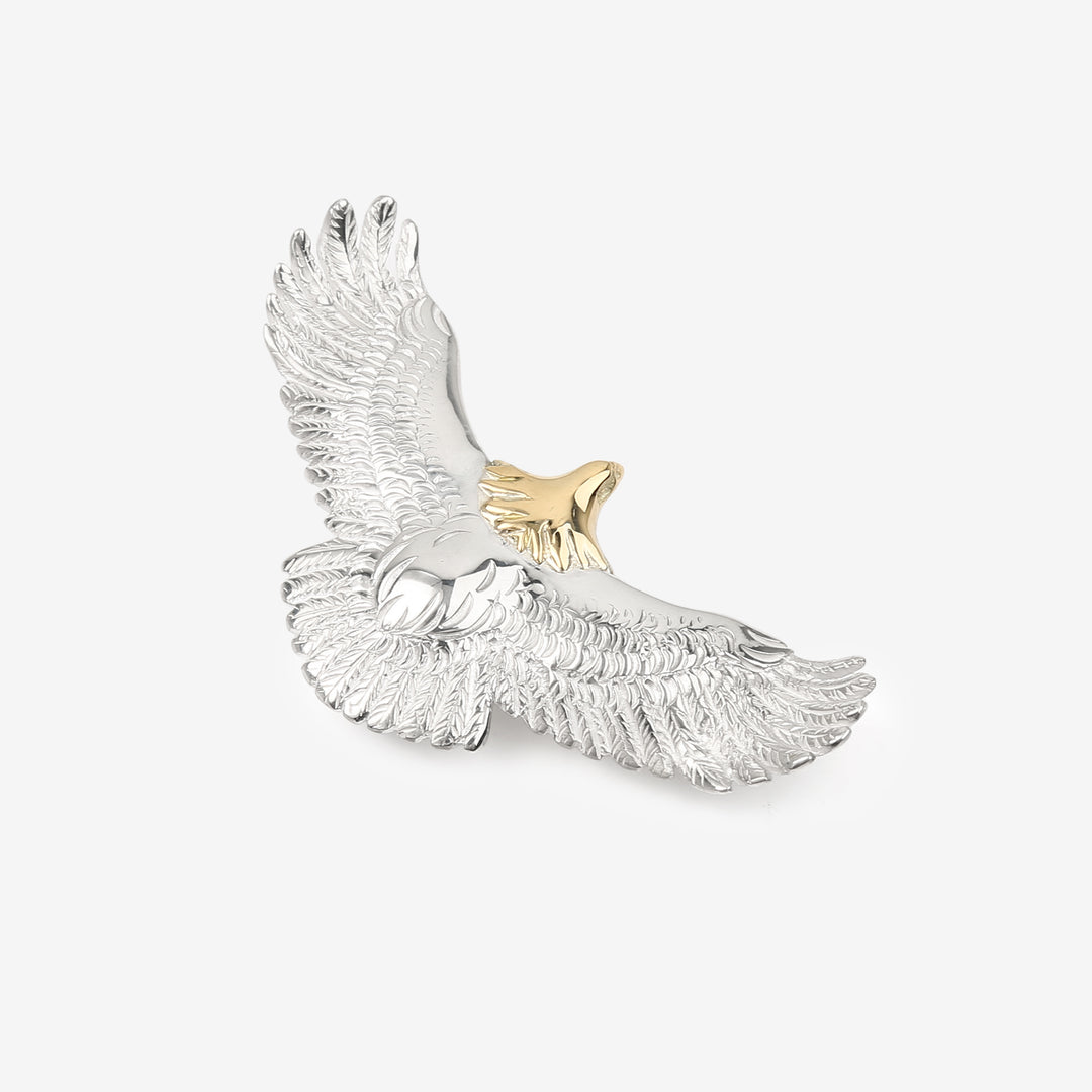 Moto Hideo Motoike EG-03 Eagle Pendant with K18 Gold Accent – Small full view 3