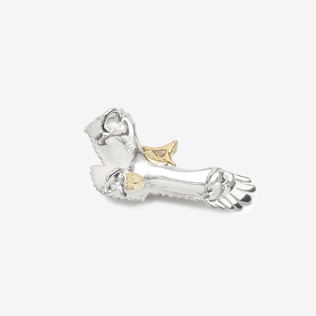 Moto Hideo Motoike EG-03 Eagle Pendant with K18 Gold Accent – Small full view back