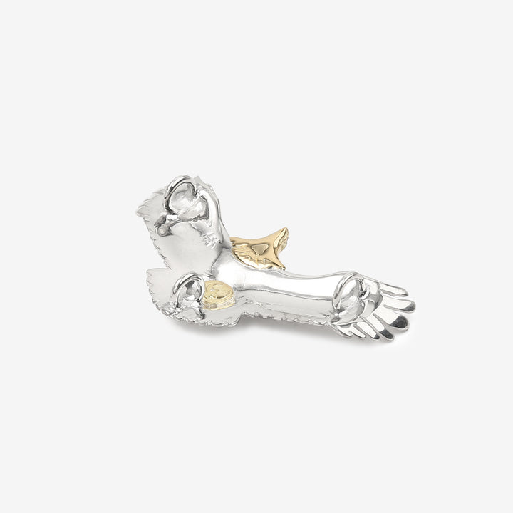 Moto Hideo Motoike EG-03 Eagle Pendant with K18 Gold Accent – Small full view back