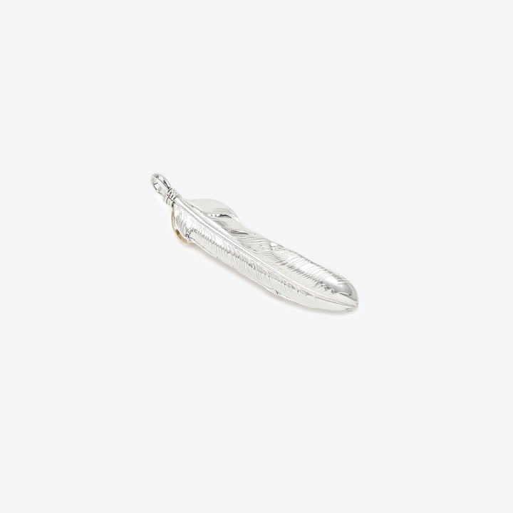 Moto Hideo Motoike FT-02-R Silver Feather with K18 Gold Heart Top - Large back full view