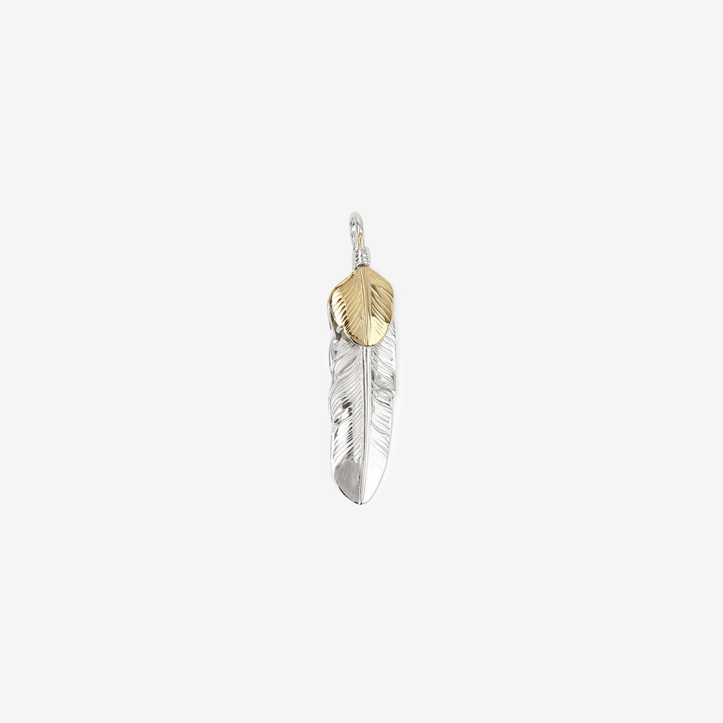 Moto Hideo Motoike FT-06-R Silver Feather with K18 Gold Heart Top - Medium front