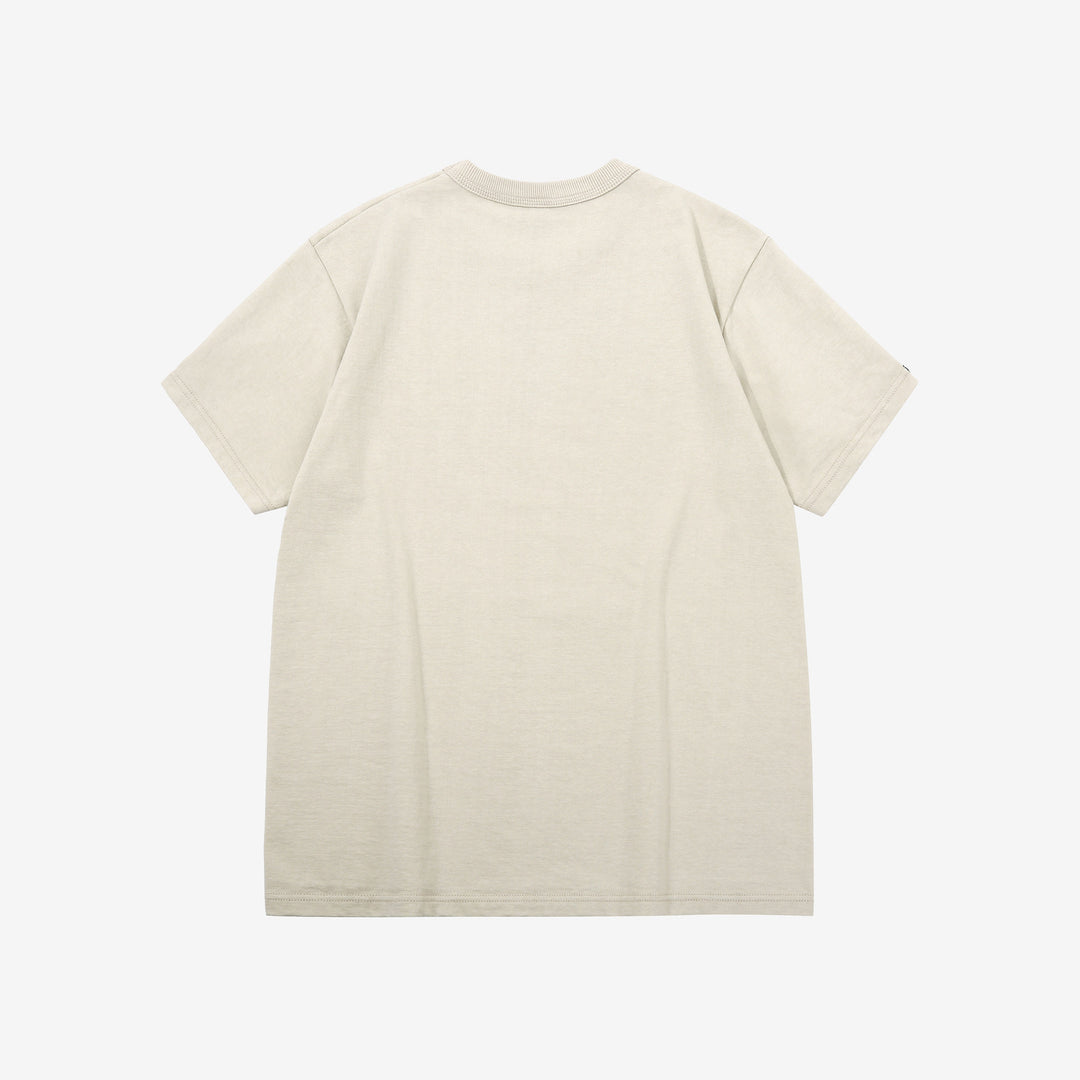 Deluxeware DXTS-00 12.5oz loopwheeled t-shirt made in Japan ultra heavyweight crew neck oil beige back