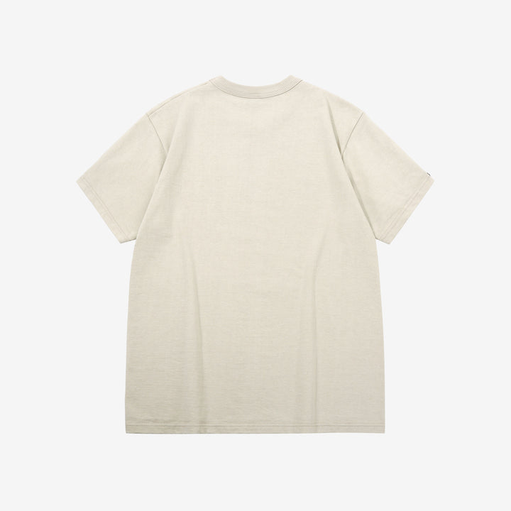 Deluxeware DXTS-00 12.5oz loopwheeled t-shirt made in Japan ultra heavyweight crew neck oil beige back