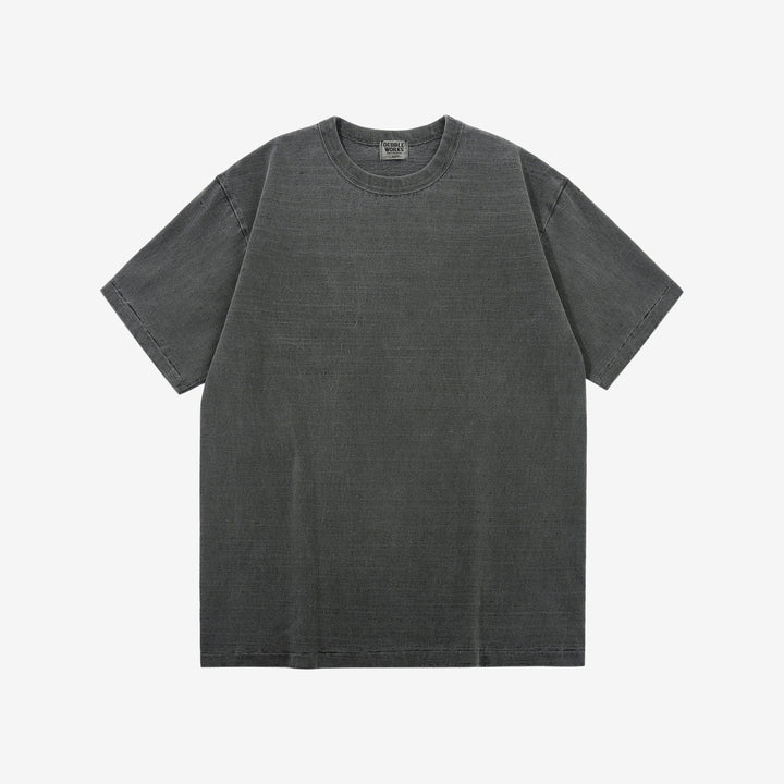 Dubble Works 7.7oz Recycled Cotton Slub Jersey T-Shirt Made in Japan Sumikuro Front ダブルワークス  半袖Tシャツ
