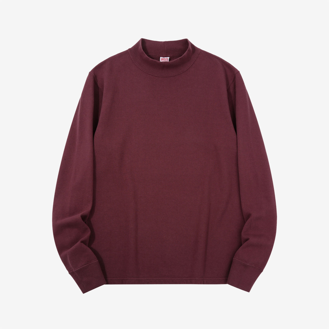 Deluxeware M300 “Azuma-Knit” Lightweight Mock Neck Sweatshirt Made in Japan Pur.Bord Front View