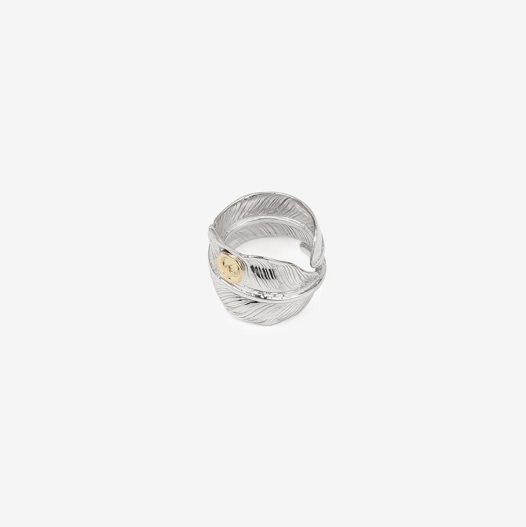 Moto Hideo Motoike RG-01 Kazekiri Feather Ring with K18 Gold Accent full view_4