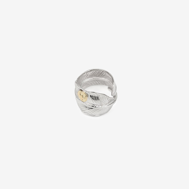 Moto Hideo Motoike RG-01 Kazekiri Feather Ring with K18 Gold Accent full view_4