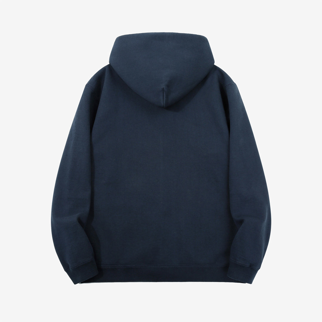Deluxeware SPZ-00 heavyweight loopwheeled full zip parka made in Japan hoodie blue