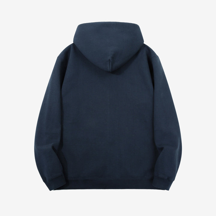 Deluxeware SPZ-00 heavyweight loopwheeled full zip parka made in Japan hoodie blue