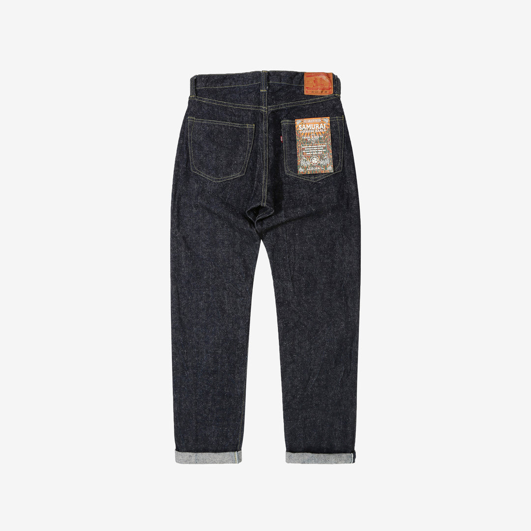 Samurai Jeans S2000HX 15oz Otokogi selvedge denim wide straight fit WWII model back view