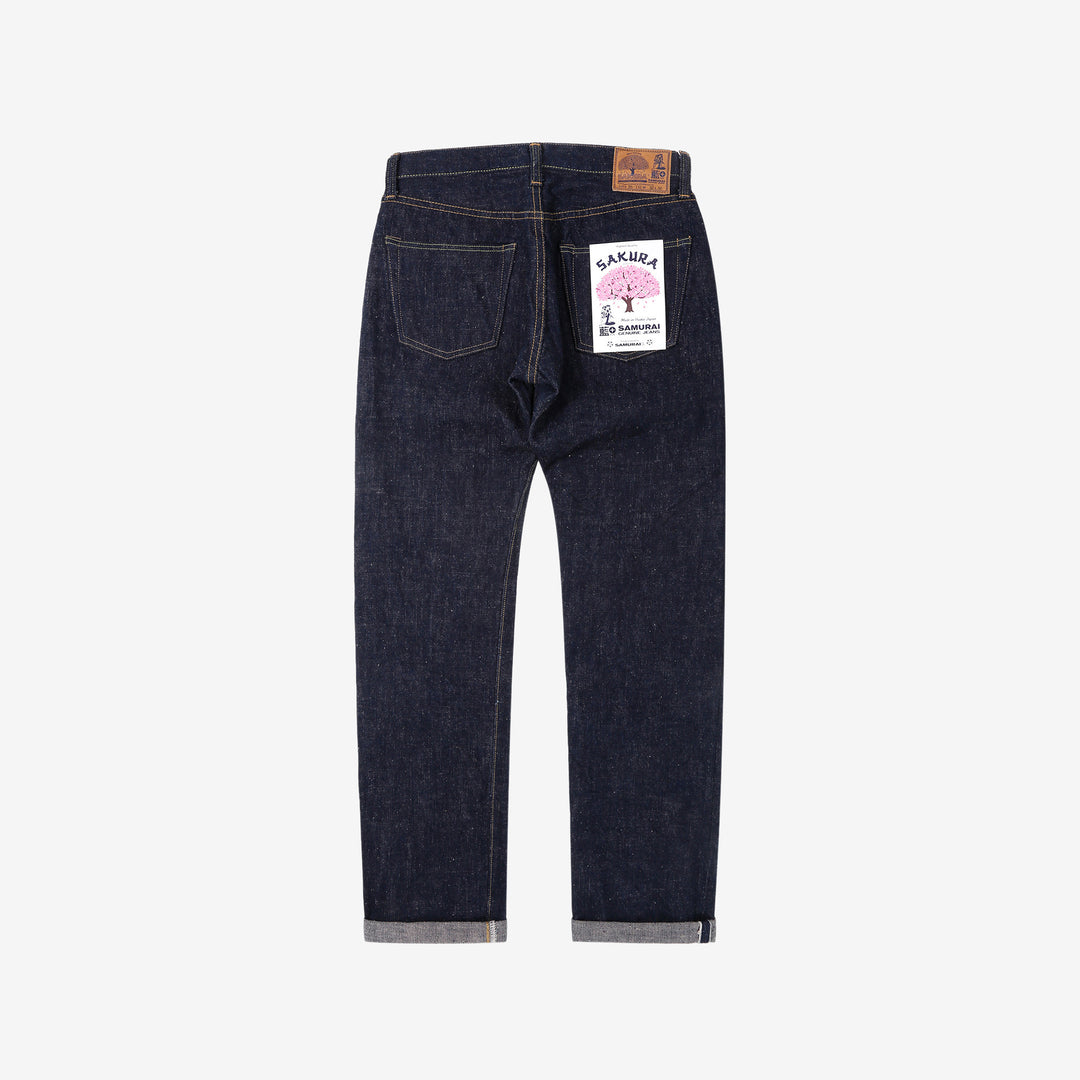 Samurai Jeans S500AX-SAKURA AI Plus SAKURA 18oz Selvedge Jeans - Back View