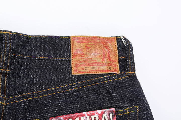 Samurai Jeans S5100VX Zero 17oz Bushido selvedge denim regular straight fit leather patch