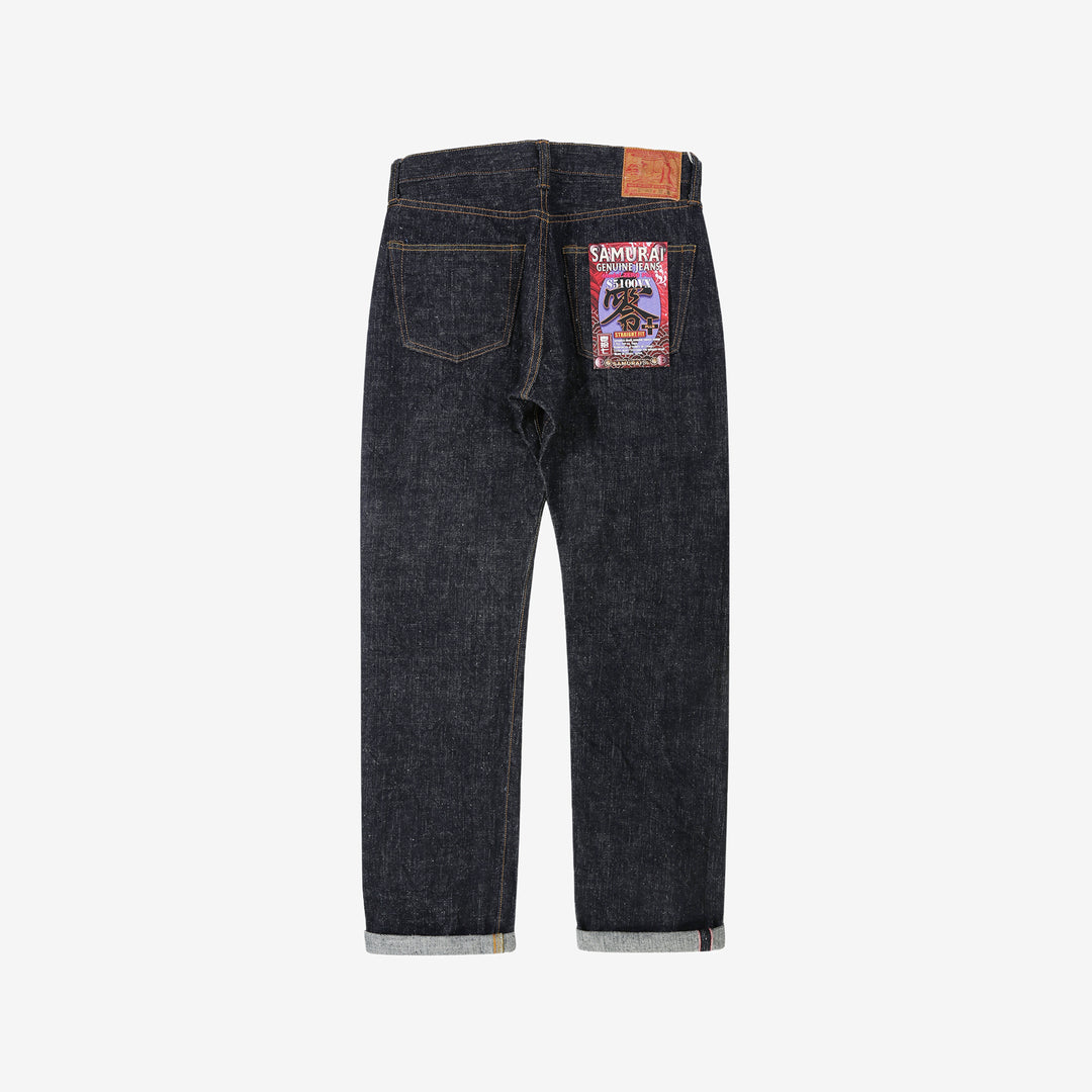 Samurai Jeans S5100VX Zero 17oz Bushido selvedge denim regular straight fit back view