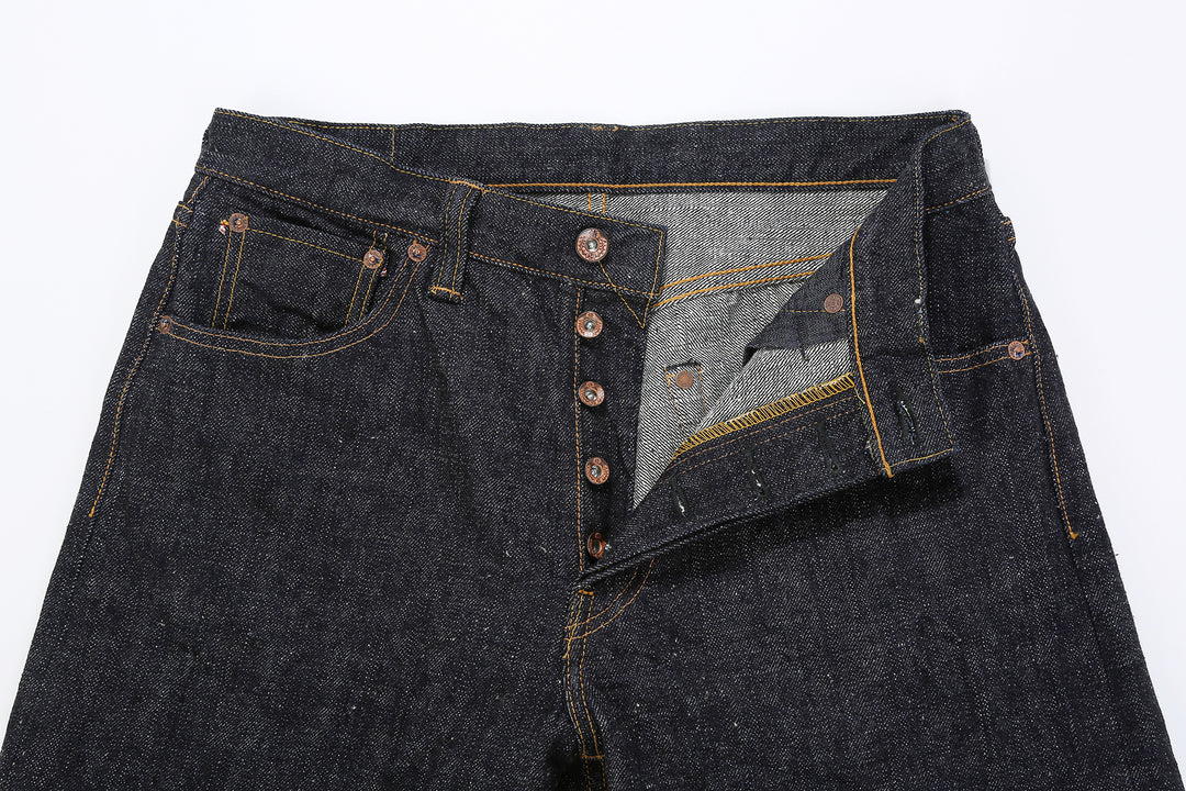 Samurai Jeans S5100VX Zero 17oz Bushido selvedge denim regular straight fit button detail