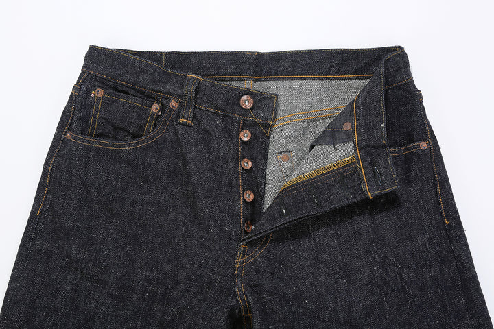 Samurai Jeans S5100VX Zero 17oz Bushido selvedge denim regular straight fit button detail