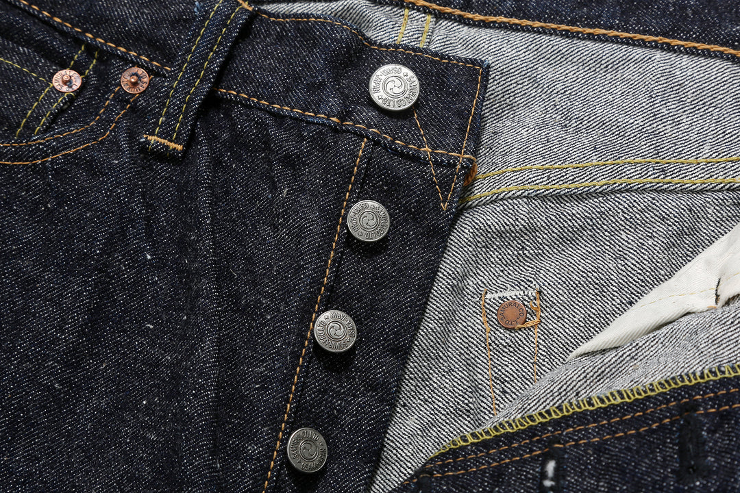 Samurai Jeans S0510HX 15oz Otokogi selvedge denim regular straight fit button detail