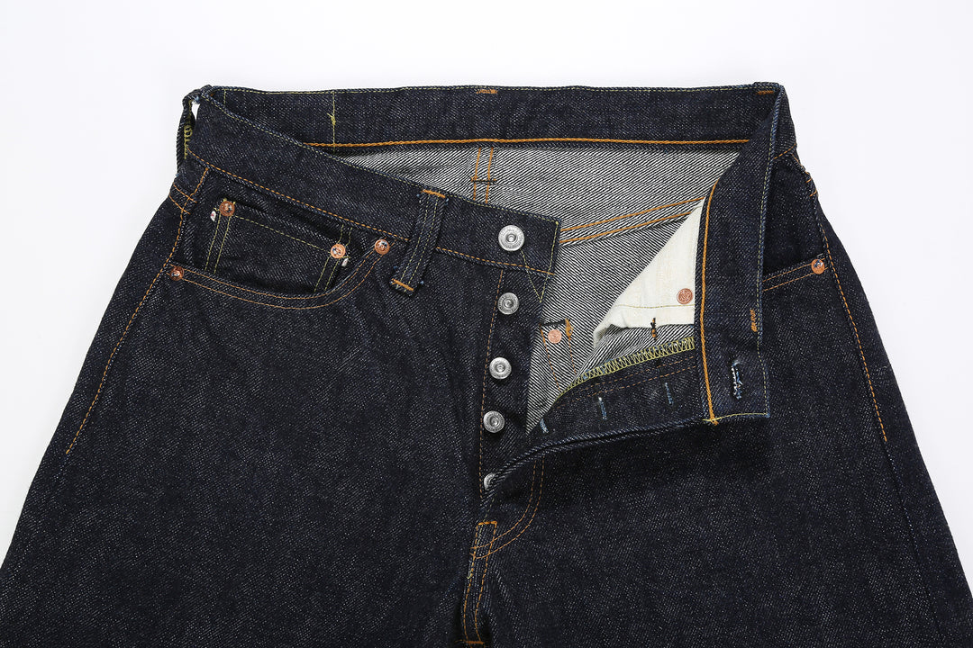 Samurai Jeans S520XX 21oz Cho-Kiwami selvedge denim relaxed tapered fit detail