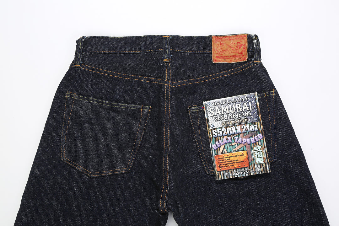 Samurai Jeans S520XX21oz 21oz "Cho-Kiwami" Selvedge Denim - Relaxed Tapered Fit