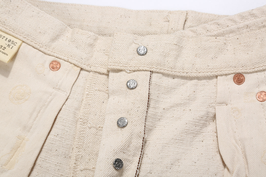 Samurai Jeans S710SC-KI 18oz Samurai Cotton selvedge denim buttons back view