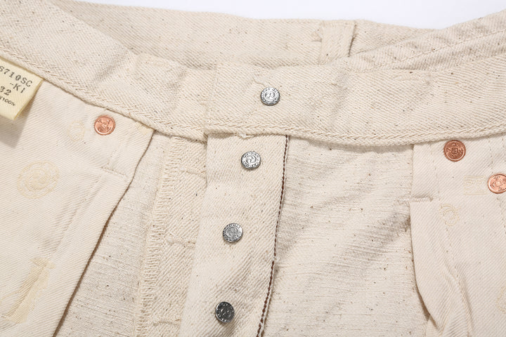 Samurai Jeans S710SC-KI 18oz Samurai Cotton selvedge denim buttons back view