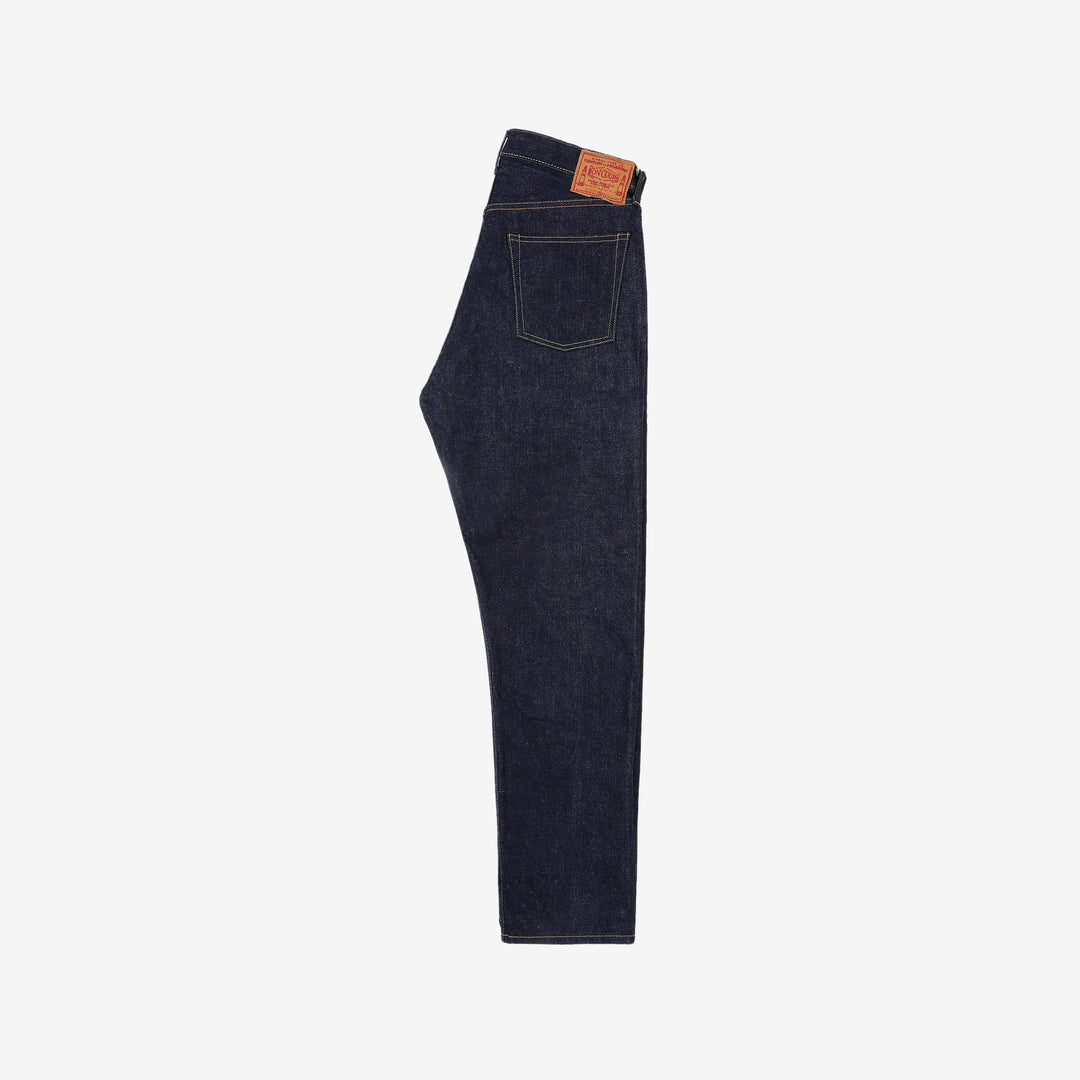 boncoura z 15oz selvedge denim zipper fly relaxed tapered fit indigo