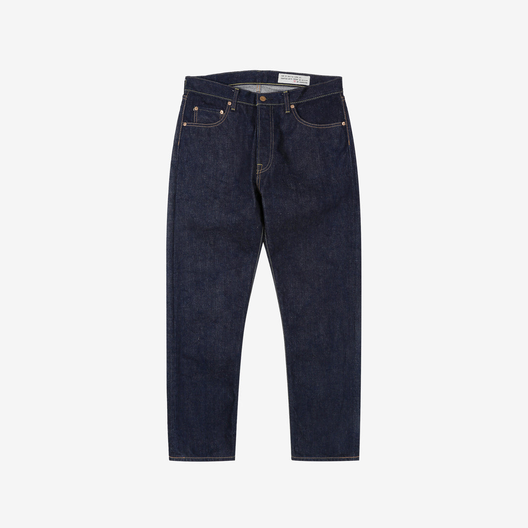 boncoura z 15oz selvedge denim zipper fly relaxed tapered fit indigo
