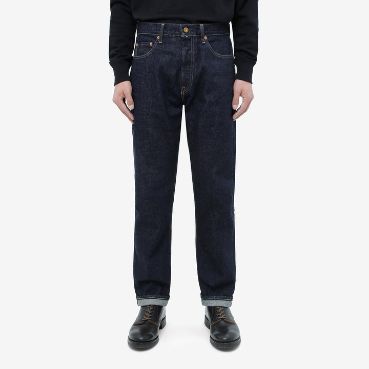 boncoura z 15oz selvedge denim zipper fly relaxed tapered fit indigo