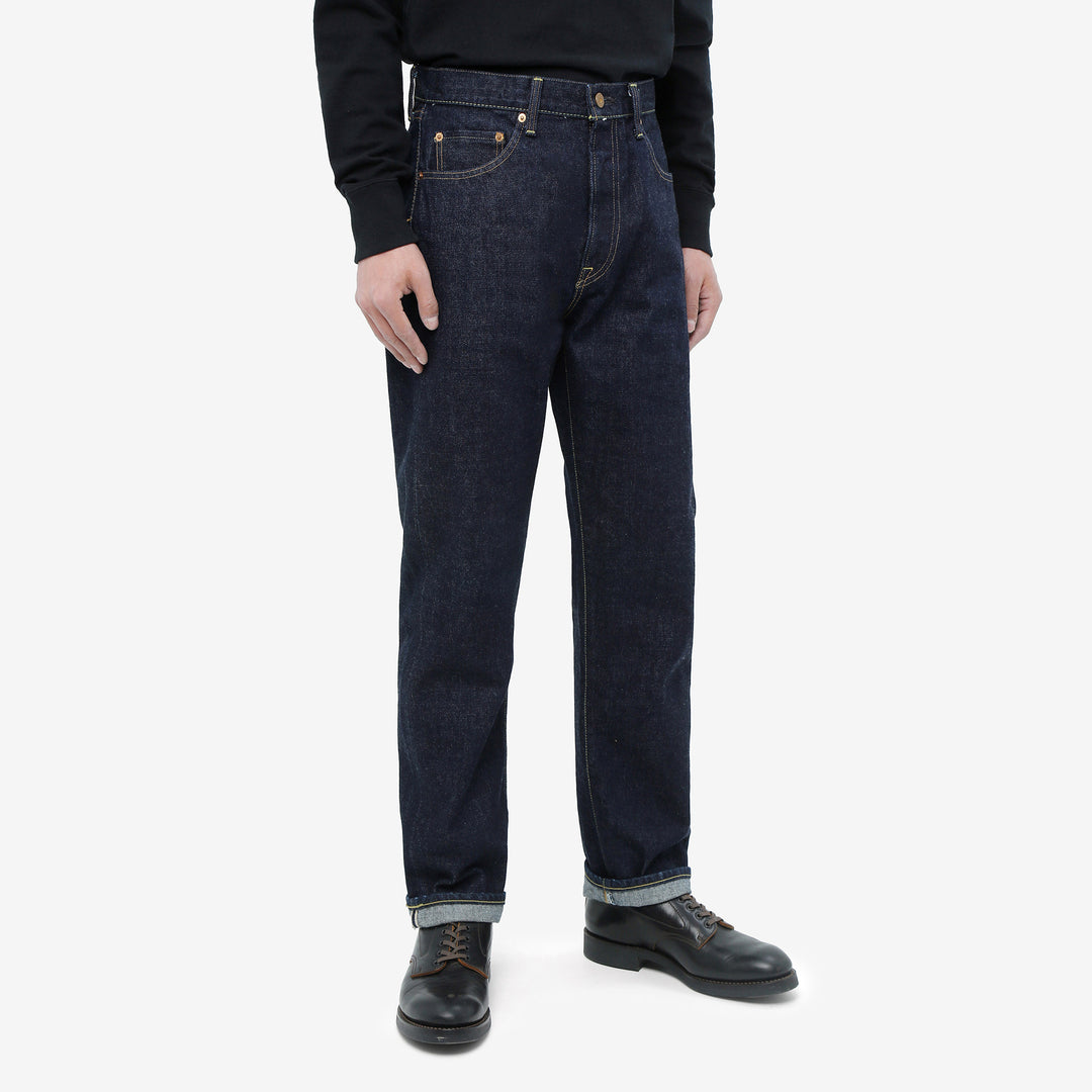 boncoura z 15oz selvedge denim zipper fly relaxed tapered fit indigo