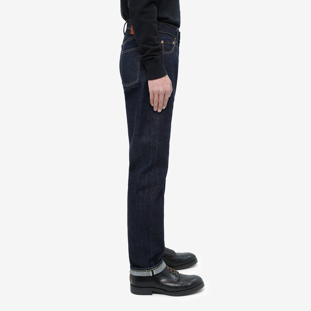 Boncoura Z selvedge jeans relaxed tapered fit side view