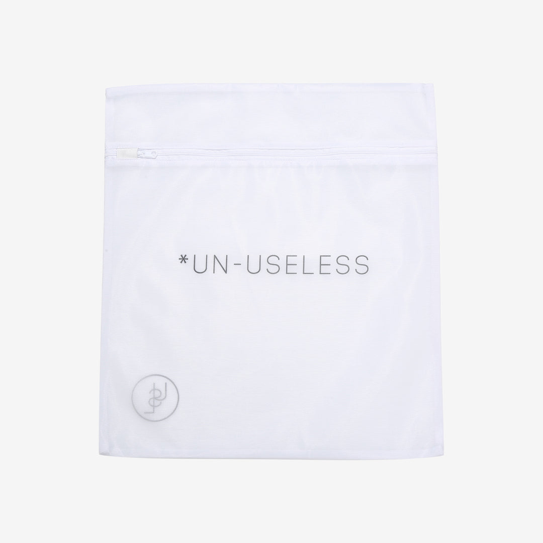 Un-Useless 170401 inlay knit crew neck sweatshirt made in Japan cotton knit laundry bag