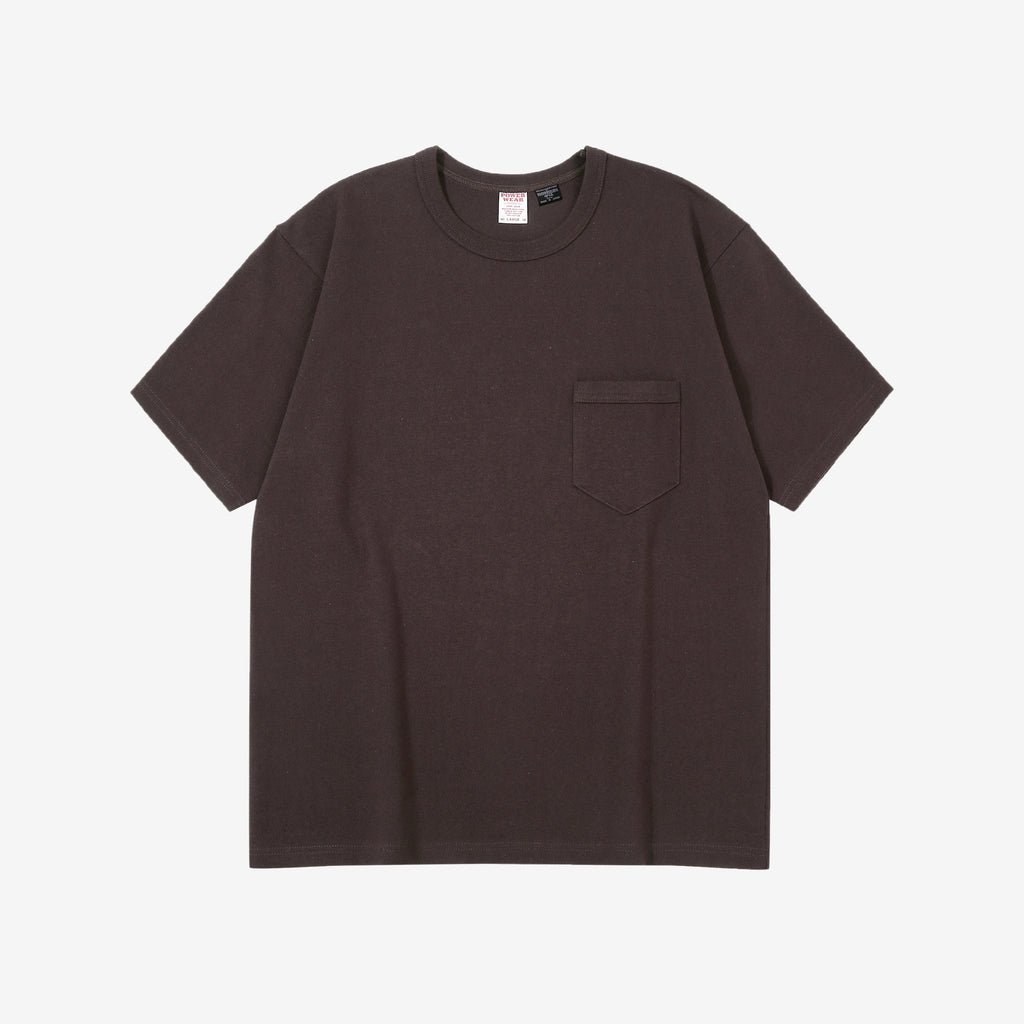 Freewheelers 2625009 Heavyweight Solid Pocket T-Shirt in Jet Black – Front View