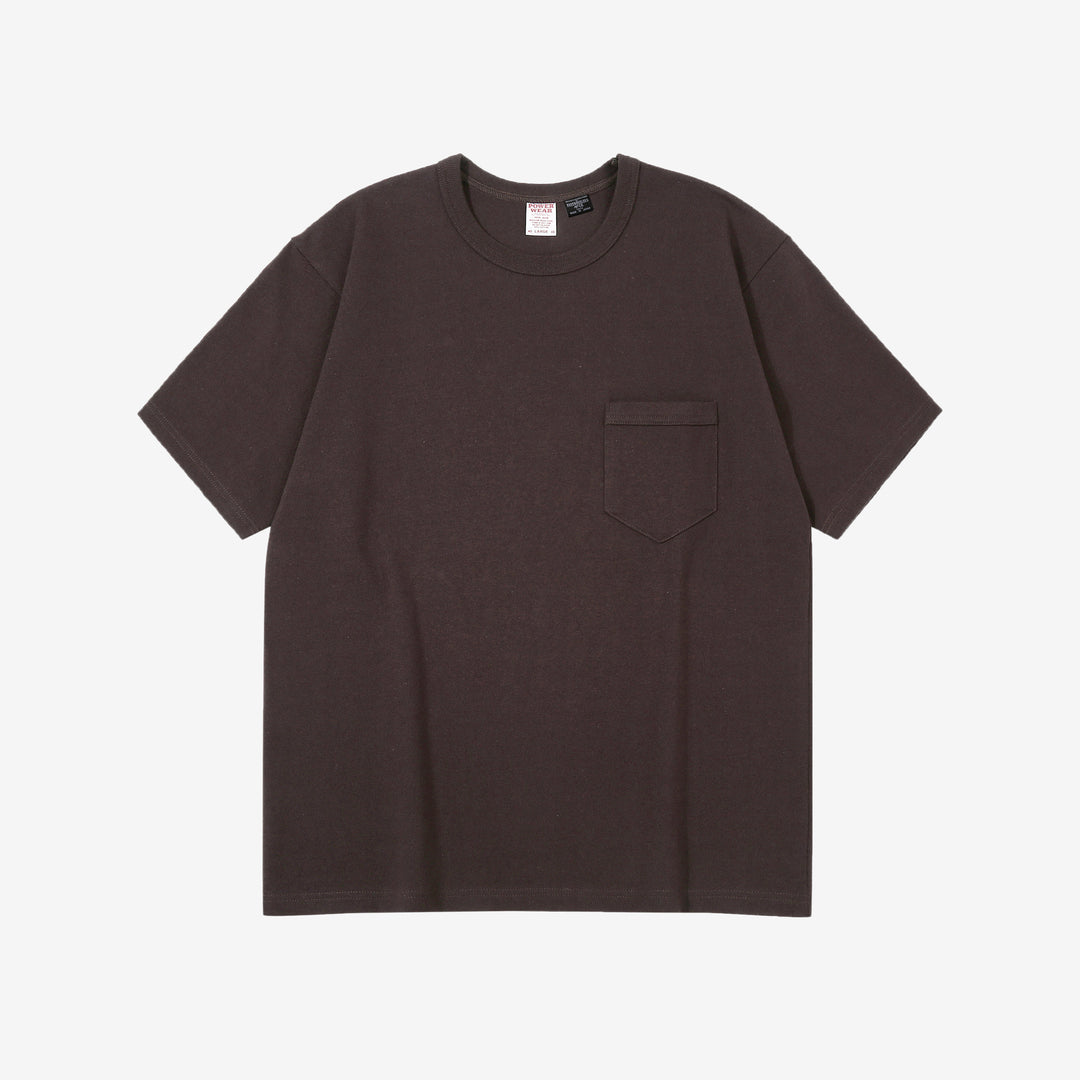 Freewheelers 2625009 Heavyweight Solid Pocket T-Shirt in Jet Black – Front View