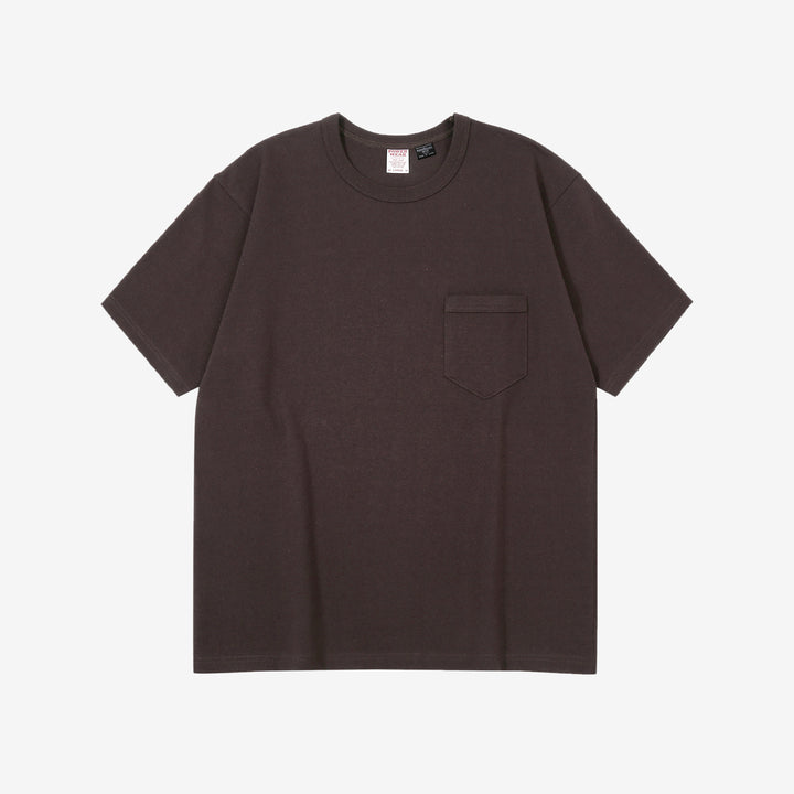 Freewheelers 2625009 Heavyweight Solid Pocket T-Shirt in Jet Black – Front View