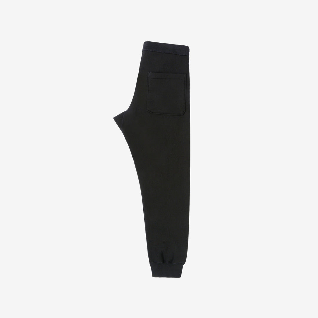 Deluxeware S500-00 20oz Heavyweight Loopwheeled Sweatpants Made in Japan Black Full View