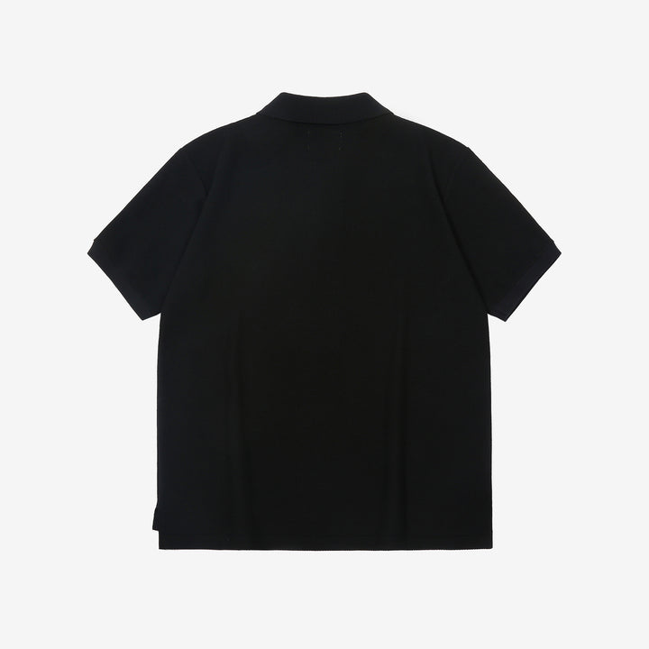 Boncoura Heavyweight Special Knit Polo Shirt made in Japan ボンクラポロシャツ Black Back Side
