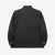 Boncoura Cotton Linen Open Collar Shirt in Rope-Dyed Black – Back View