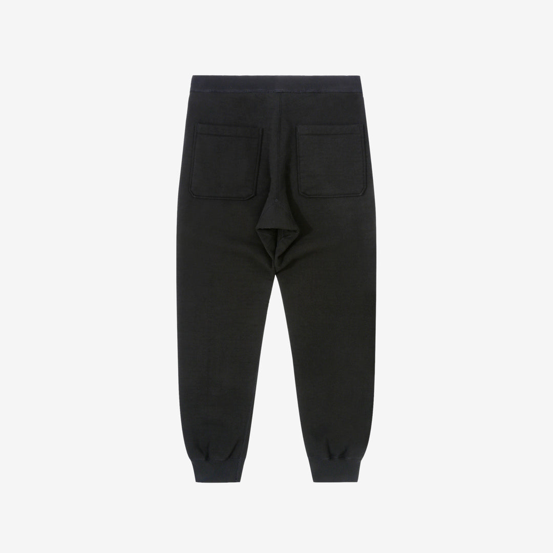 Deluxeware S500-00 20oz Heavyweight Loopwheeled Sweatpants Made in Japan Black Back View