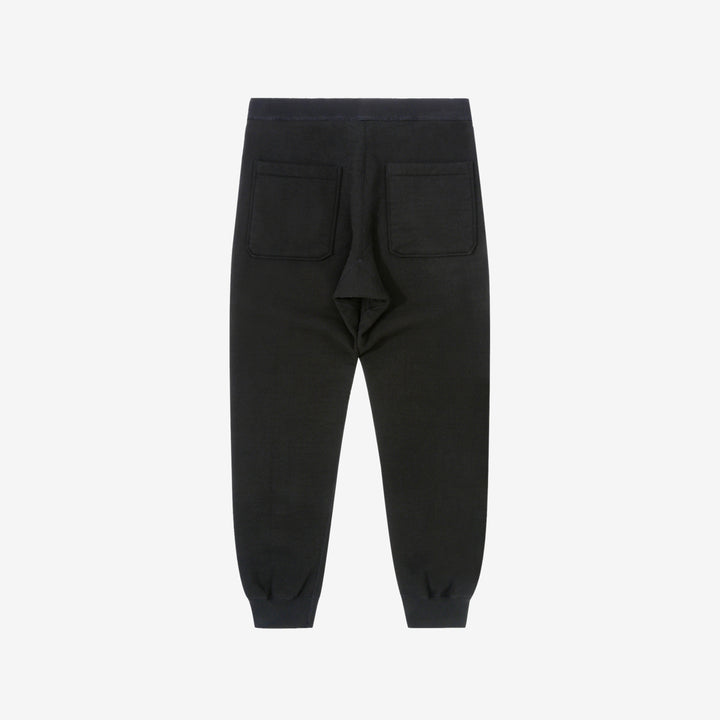 Deluxeware S500-00 20oz Heavyweight Loopwheeled Sweatpants Made in Japan Black Back View