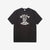 Warehouse Lot 4601 ROLLA shadow border slub yarn crew neck T-shirt knit made in Japan black front view