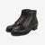 Moto Lot 1020 service boots Italian horsebutt leather black front view