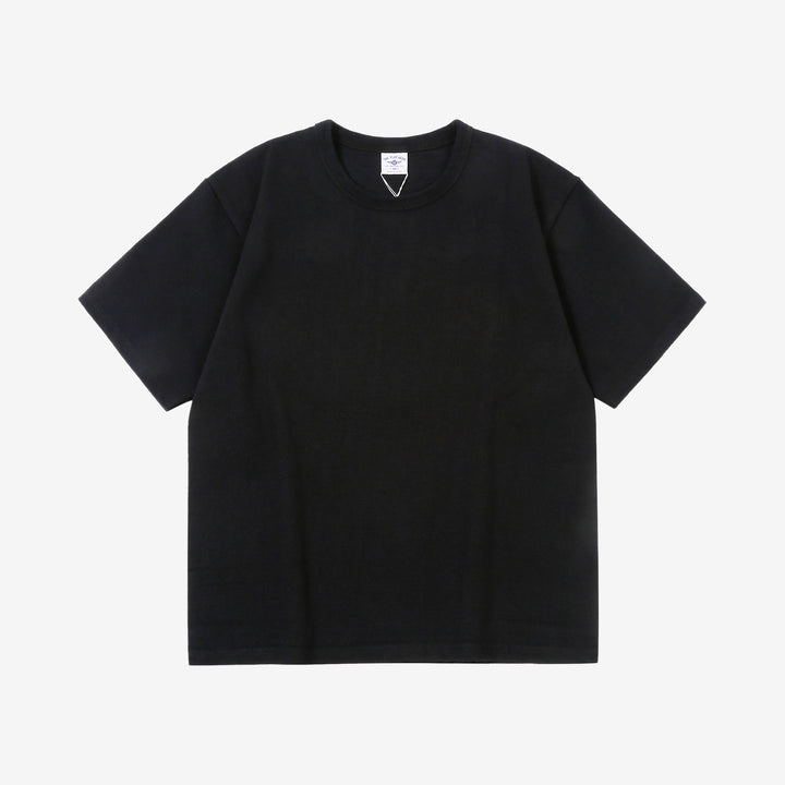 The Flat Head FN-HTK-001 20oz heavyweight loopwheel T-shirt black front view
