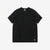 Deluxeware BSP-MNT01 10.5oz loopwheeled T-shirt with 5-needle binder neck, Mention Exclusive, made in Japan black front view