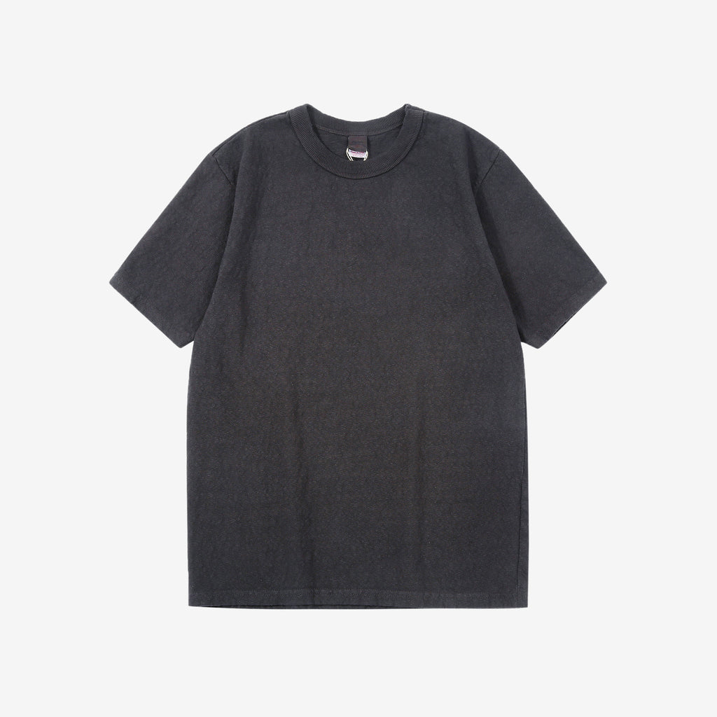 UES 652321 No.8 Slub Yarn Heavyweight T-Shirt – Black Front View