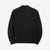 Un-Useless 170402 inlay knit mock neck sweatshirt made in Japan cotton knit black back view