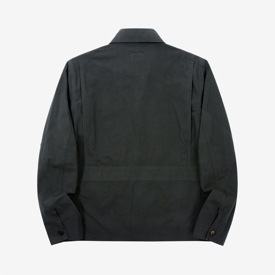 WASEW WSW-25A-002 M-421 utility hunting jacket black made in Japan military outdoor jacket multi pocket black back view
