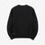 Un-Useless 170401 inlay knit crew neck sweatshirt made in Japan cotton knit black back view