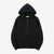 Un-Useless 170416 inlay knit full zip hoodie made in Japan SWKNIT zip hooded sweatshirt black front view