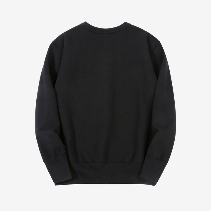Deluxeware S101-00 loopwheeled sweatshirt made in Japan heavyweight crew neck black