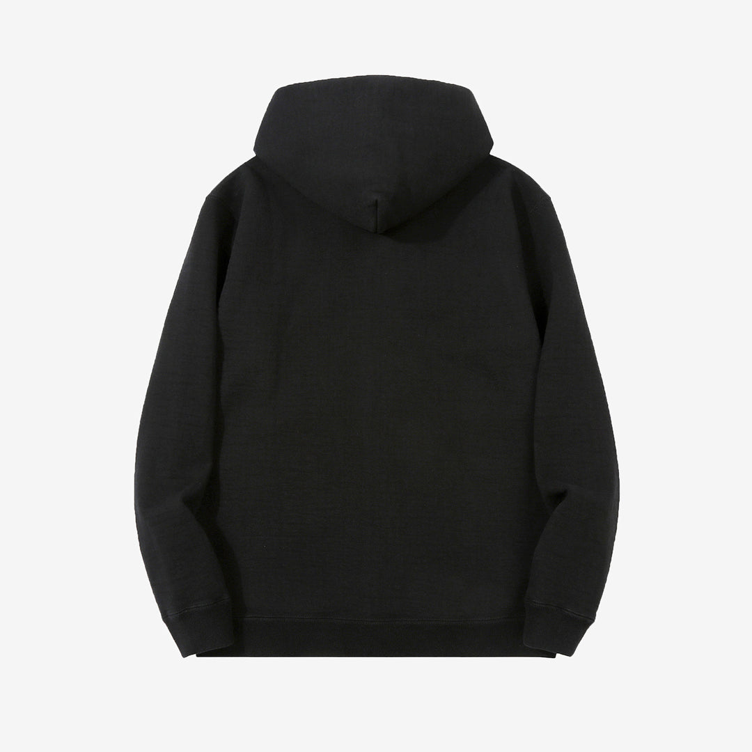 Deluxeware SPZ-00 heavyweight loopwheeled full zip parka made in Japan hoodie black