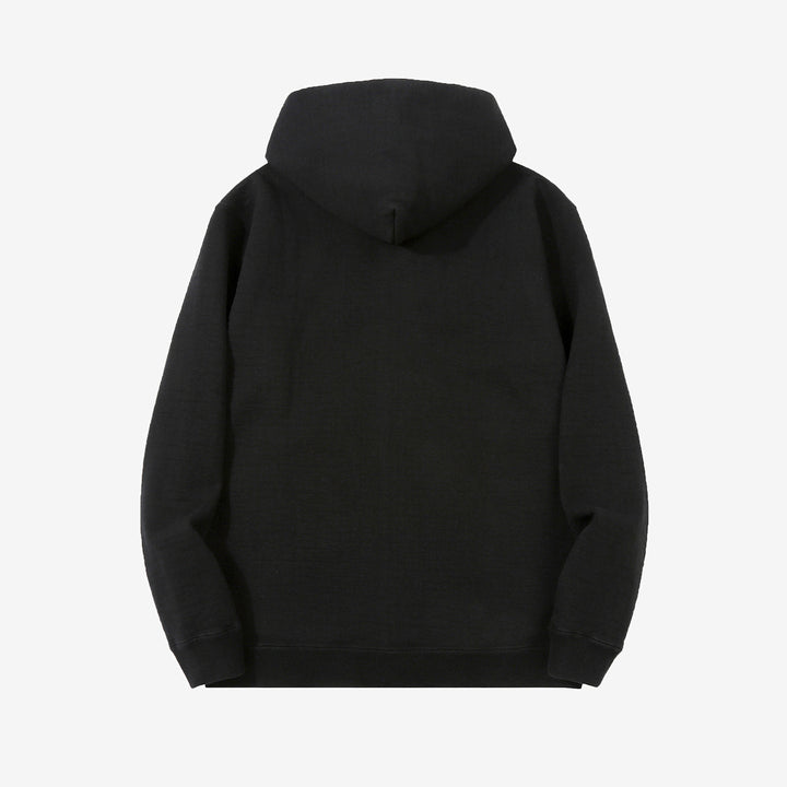 Deluxeware SPZ-00 heavyweight loopwheeled full zip parka made in Japan hoodie black